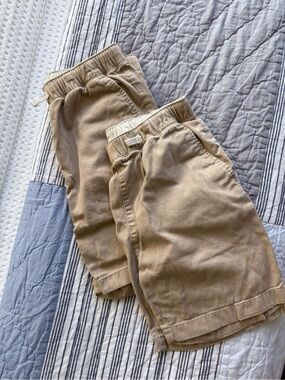 2 Crewcuts Khaki Drawstring Knit Shorts